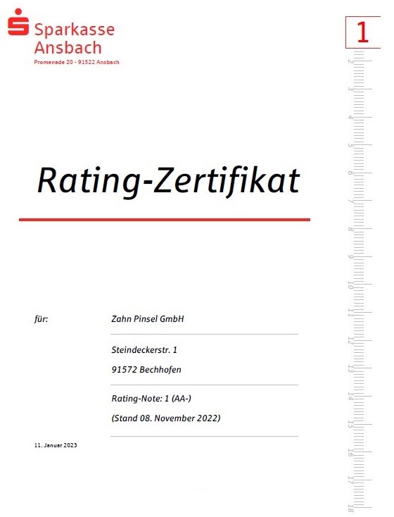 Sparkasse-Rating-Certificate