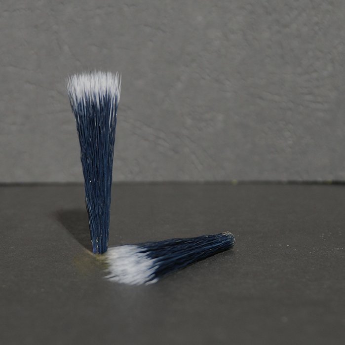 Hair bundles, brush tuft, black-and-white synthetic fibre