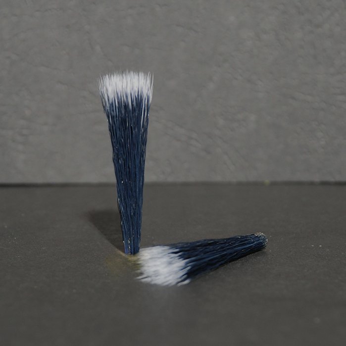 Haarbündel brush tuft Synthetikfaser schwarz-weiß