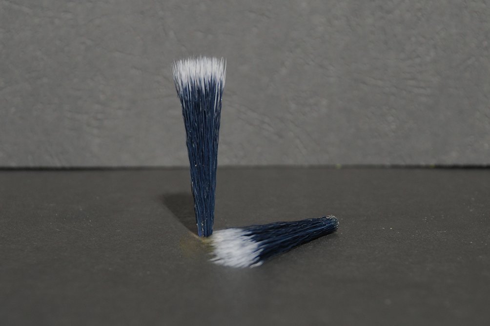 Hair bundles, brush tuft, black-and-white synthetic fibre