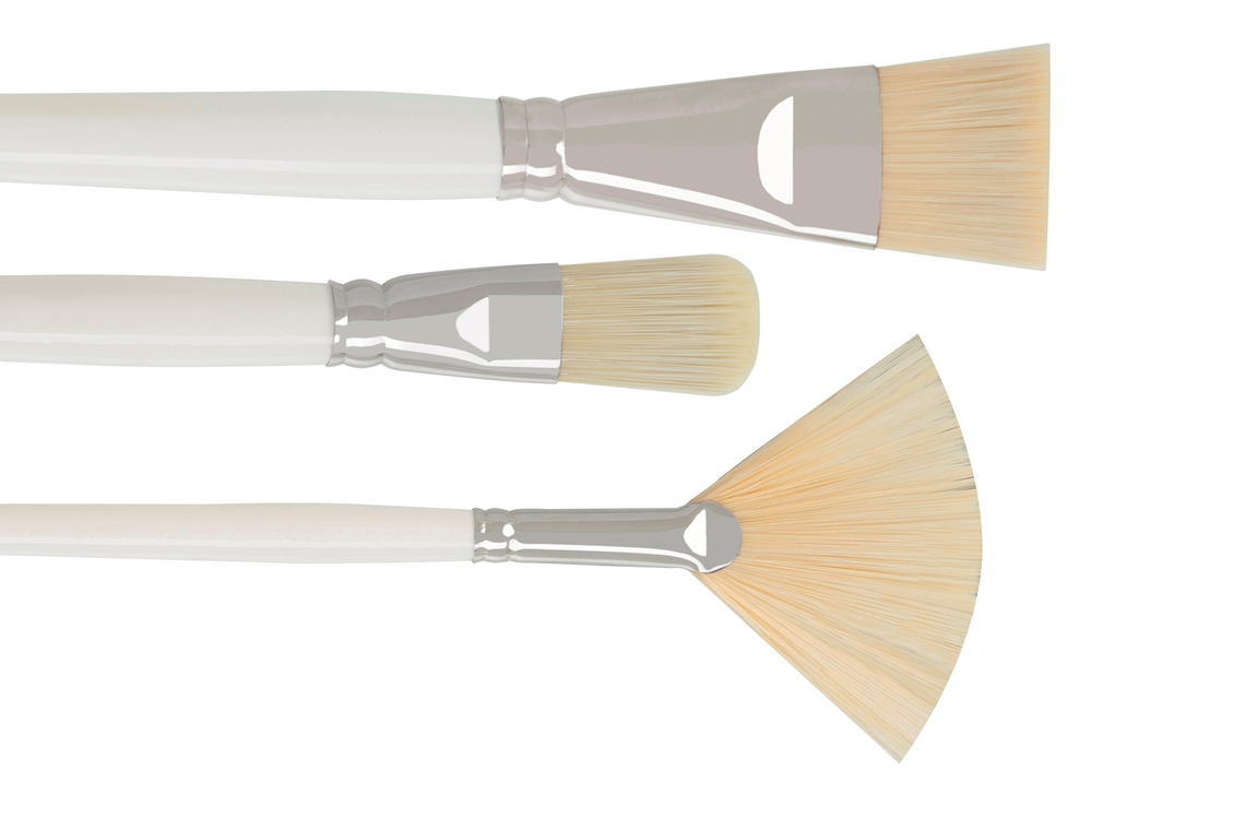 Mask brush and fan brush for cosmetic