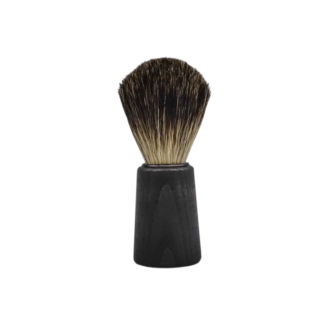 Shaving brush black badger black stained wood