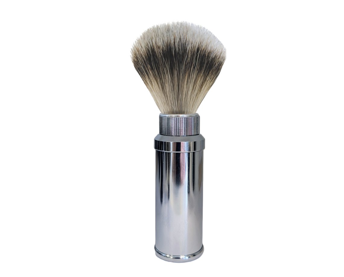 Travel shaving brush