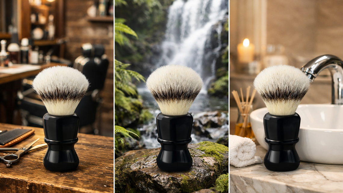 Rasierpinsel Barbershop Wasserfall Badezimmer (ai)