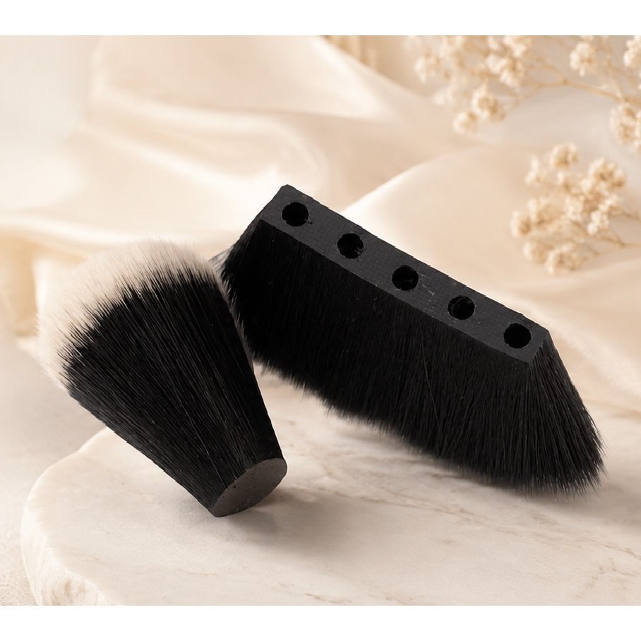 cosmetic brush tufts ai generated background