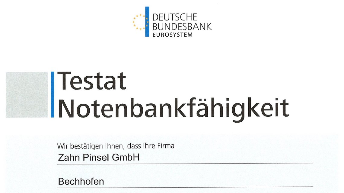Zahn Pinsel GmbH rated investmentgrade