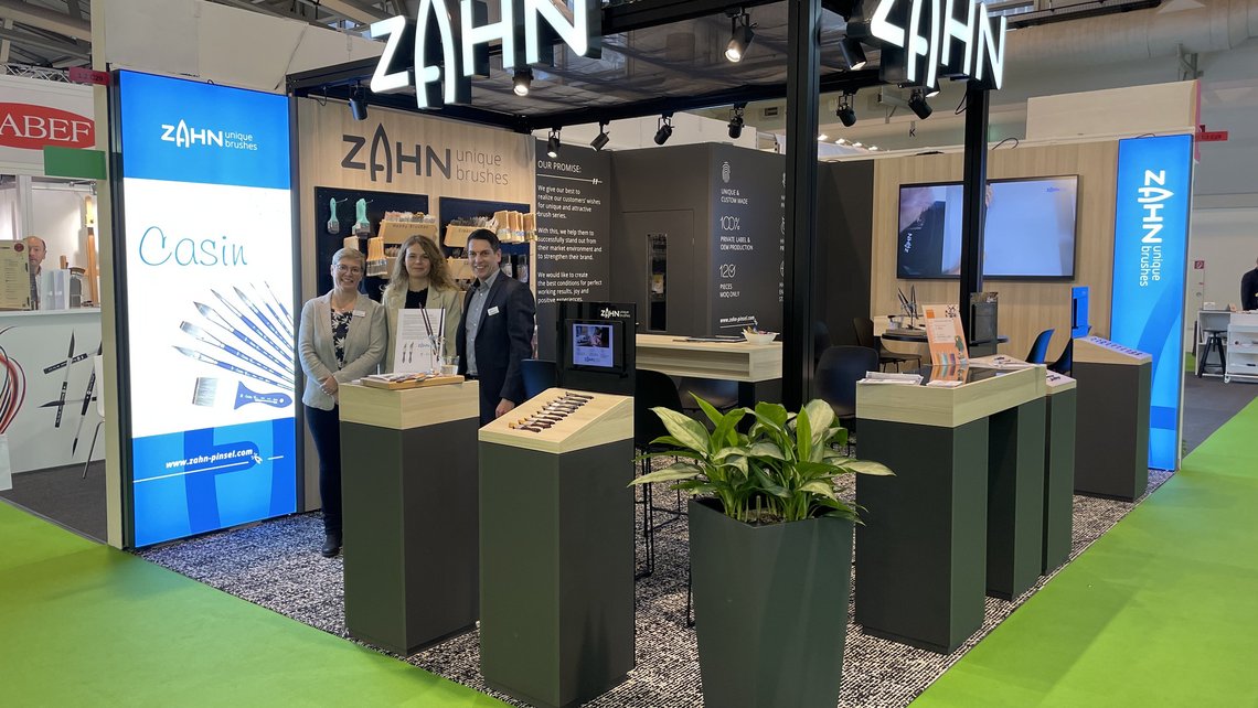 [Translate to English:] Messestand Zahn Pinsel GmbH