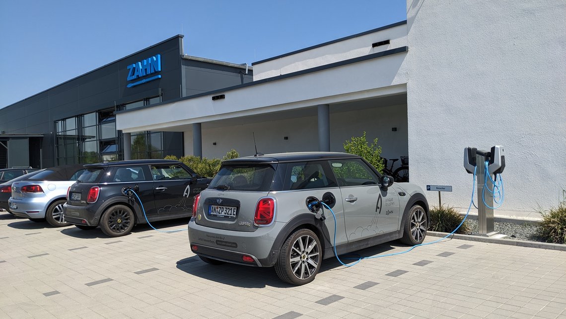 Zahn EV charging stations with green electricity