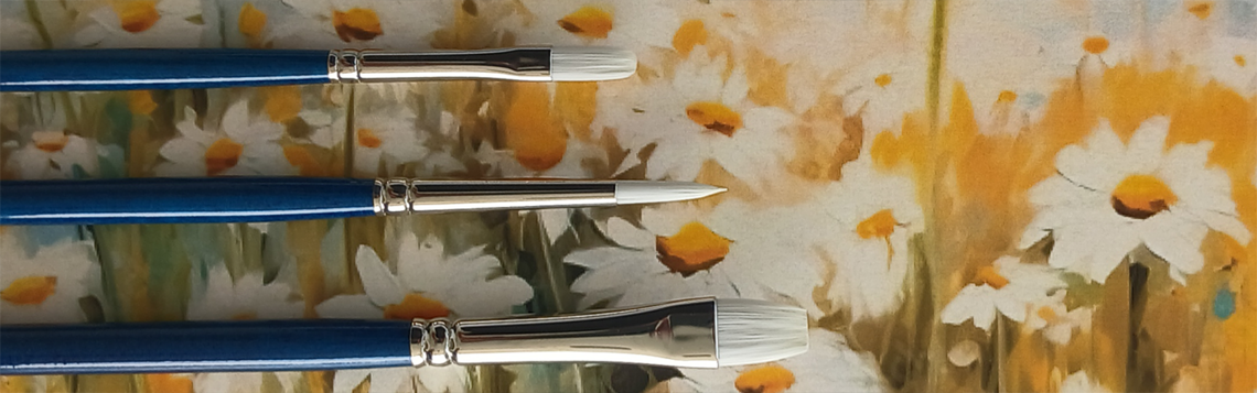 Infinity Brushes on a flower background