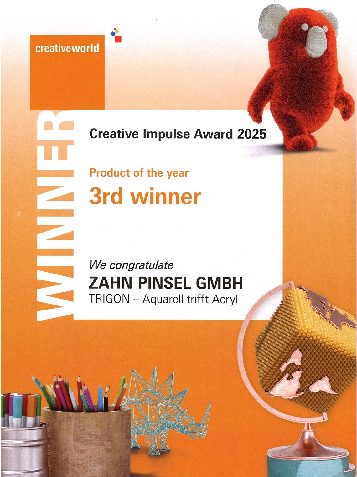 Creative Impulse Award 3. Platz Kategorie Produkt des Jahres