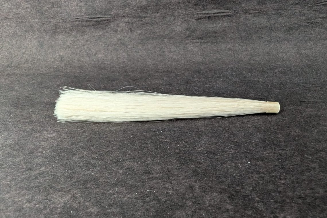 Hair tuft pure goat hair white extra long