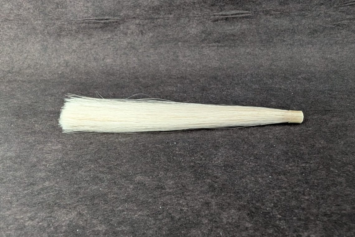 Haarbündel Ziegenhaar weiß extra lang