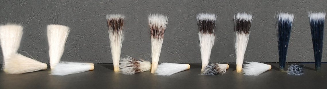Hair bundles Brush tufts Natural hair Synthetic fibre