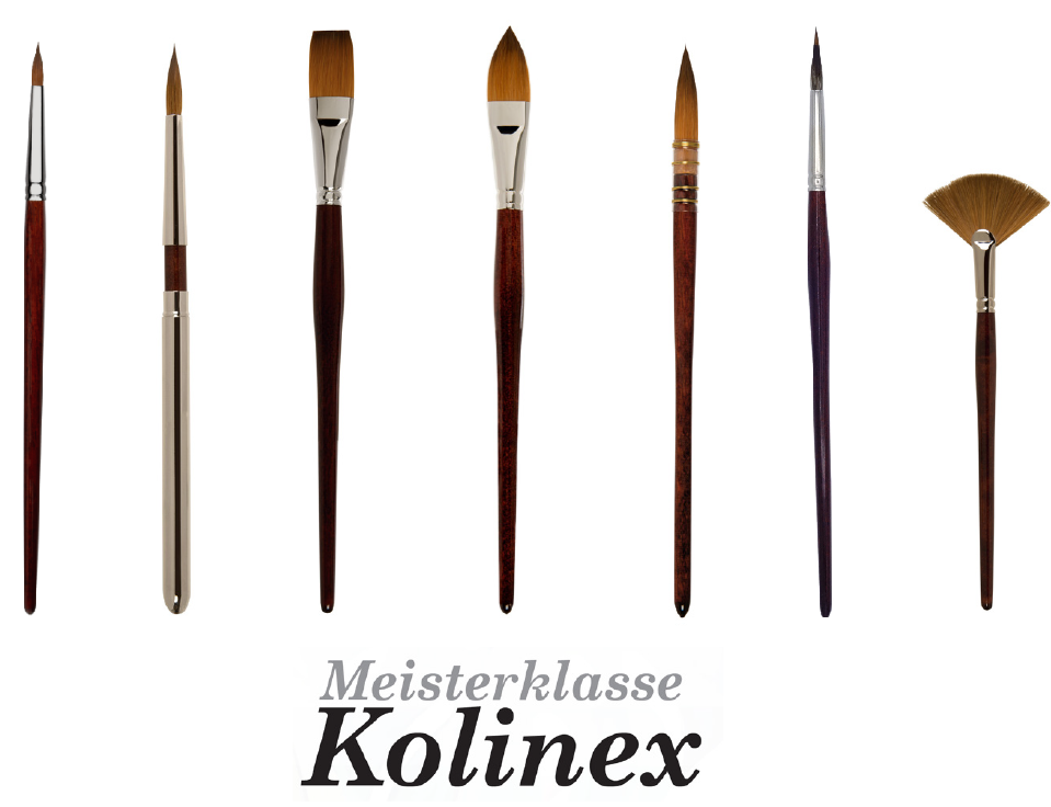 Kolinex Synthetik Pinsel Set – 3 Feine Pinsel Für Detailarbeiten (Größen 00, 2, 6)